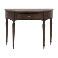 Gallery Interiors Melody Demi Lune Table in Dark Wood