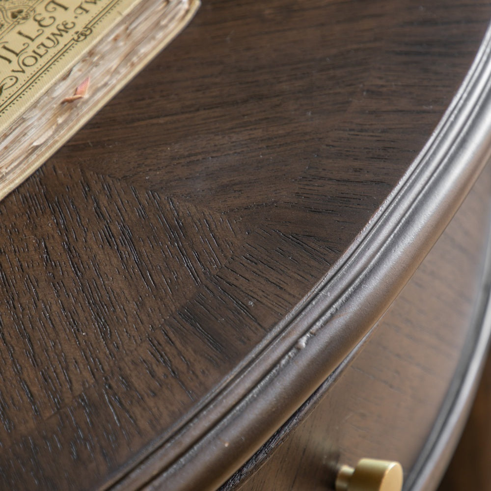 Melody Demi Lune Table - Dark Wood GalleryDirect 4