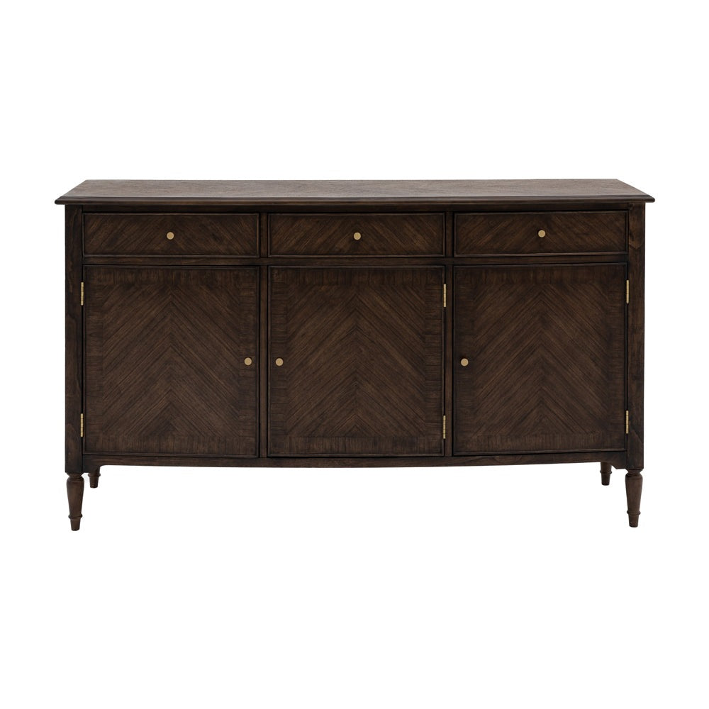 Gallery Interiors Melody 3 Door/3 Drawer Sideboard in Brown