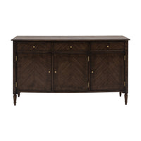 Gallery Interiors Melody 3 Door/3 Drawer Sideboard in Brown