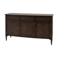 Gallery Interiors Melody 3 Door/3 Drawer Sideboard in Brown