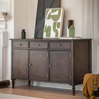 Gallery Interiors Melody 3 Door/3 Drawer Sideboard in Brown