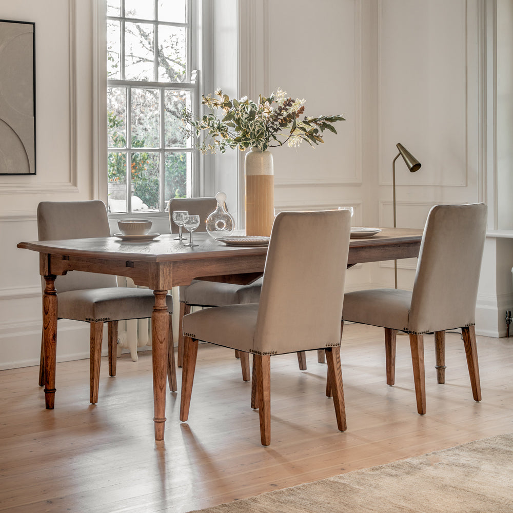 Gallery Interiors Highgate Ext Dining Table in Natural Wood