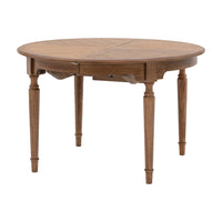 Gallery Interiors Highgate Extending Round Dining Table in Brown