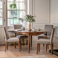 Gallery Interiors Highgate Extending Round Dining Table in Brown