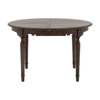 Gallery Interiors Melody Extending Round Dining Table in Brown