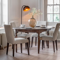 Gallery Interiors Melody Extending Round Dining Table in Brown