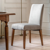 Gallery Interiors Set of 2 Highgate Dining Chair in Dove Velvet