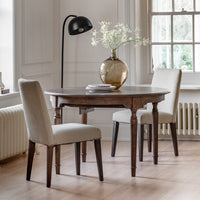 Gallery Interiors Mayfair Dining Chair in Cement Linen