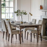 Gallery Interiors Mayfair Dining Chair in Cement Linen