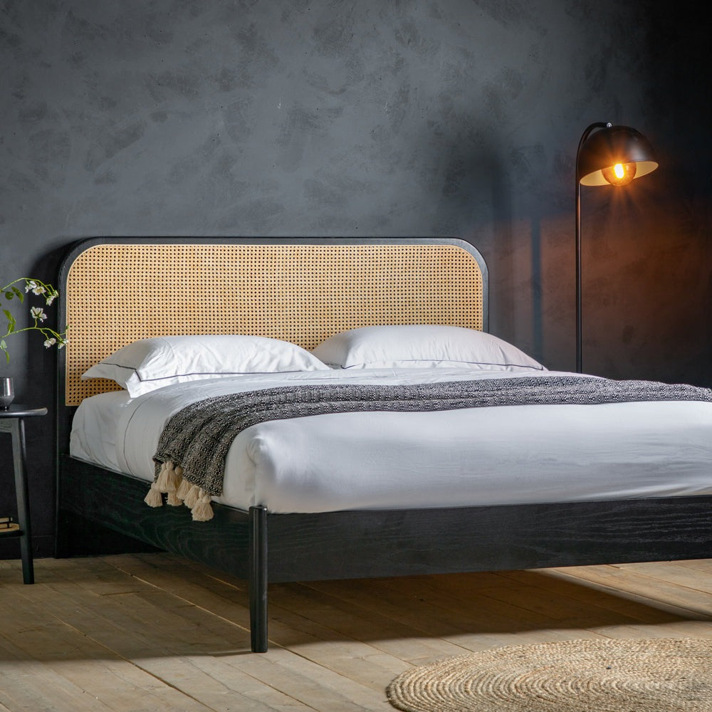 Gallery Interiors Sawyer Bed in Black & Natural Double