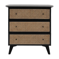 Gallery Interiors Sawyer 3 Drawer Chest in Black & Natural