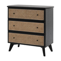 Gallery Interiors Sawyer 3 Drawer Chest in Black & Natural