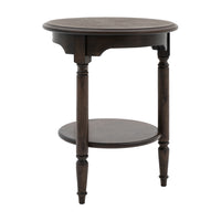 Gallery Interiors Melody Side Table in Dark Wood