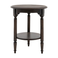 Gallery Interiors Melody Side Table in Dark Wood