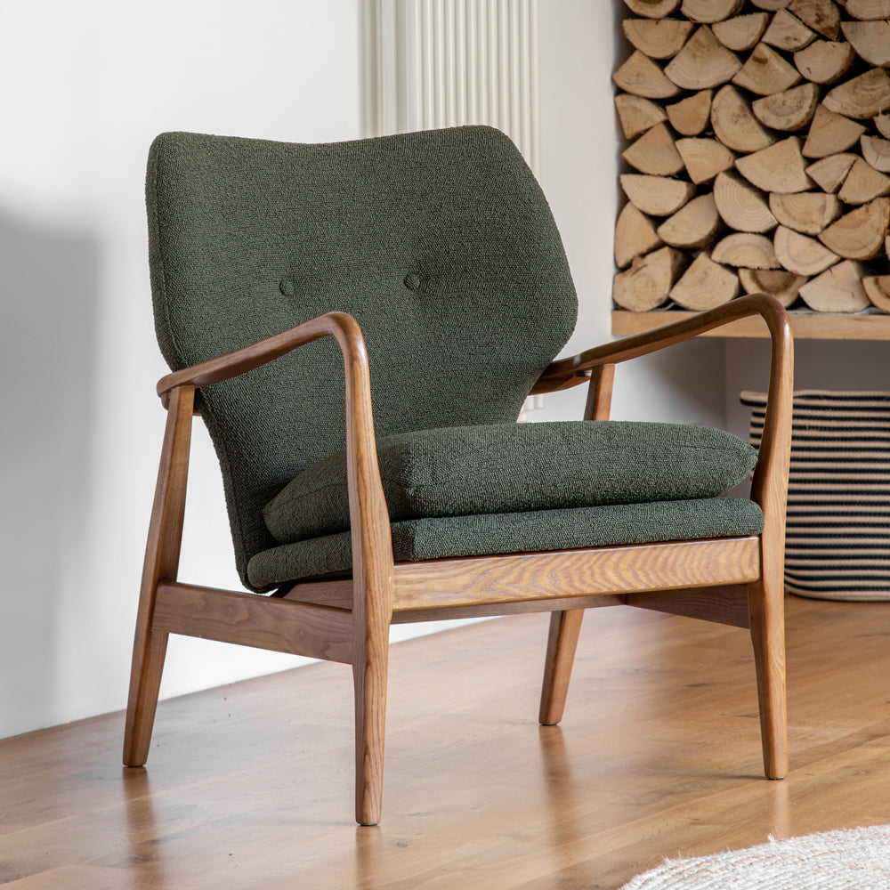 Gallery Interiors Kensal Armchair in Green