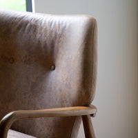 Gallery Interiors Kensal Armchair in Brown Leather