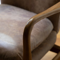 Gallery Interiors Kensal Armchair in Brown Leather