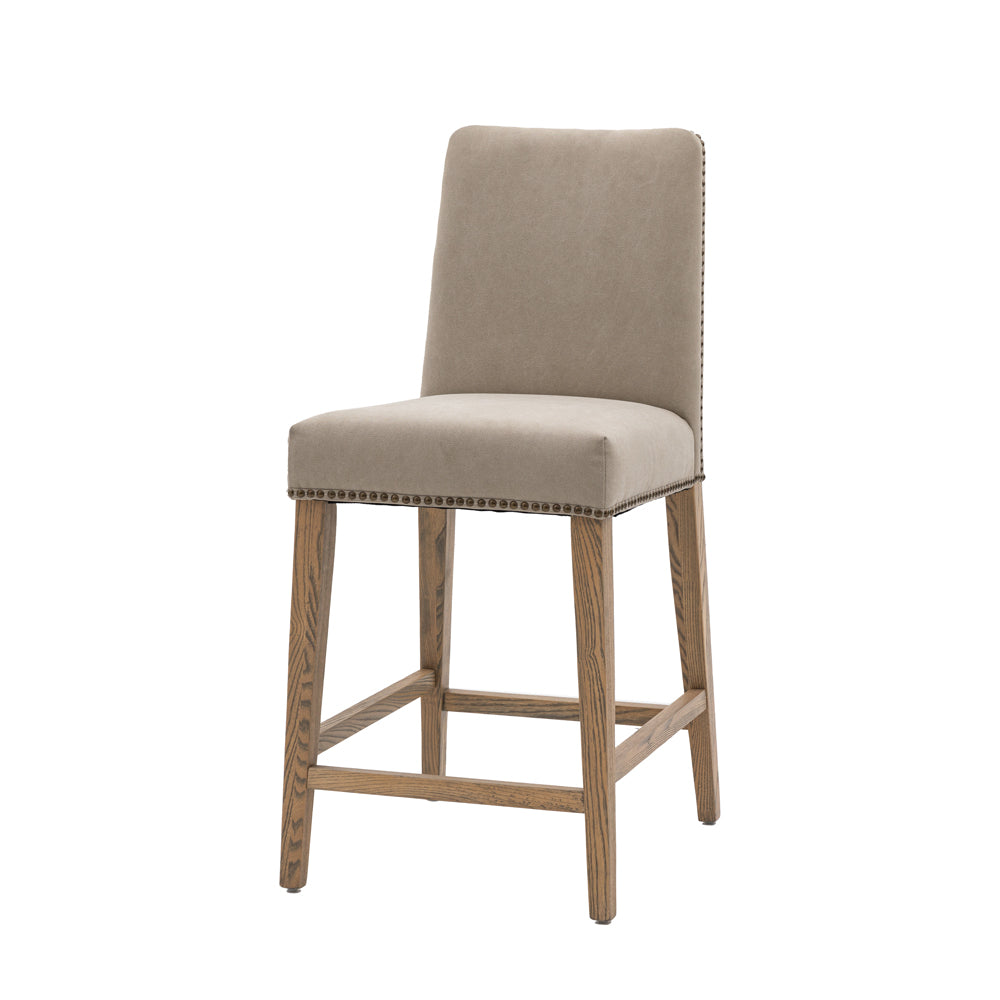 Gallery Interiors Set of 2 Rom Bar Stool in Cement