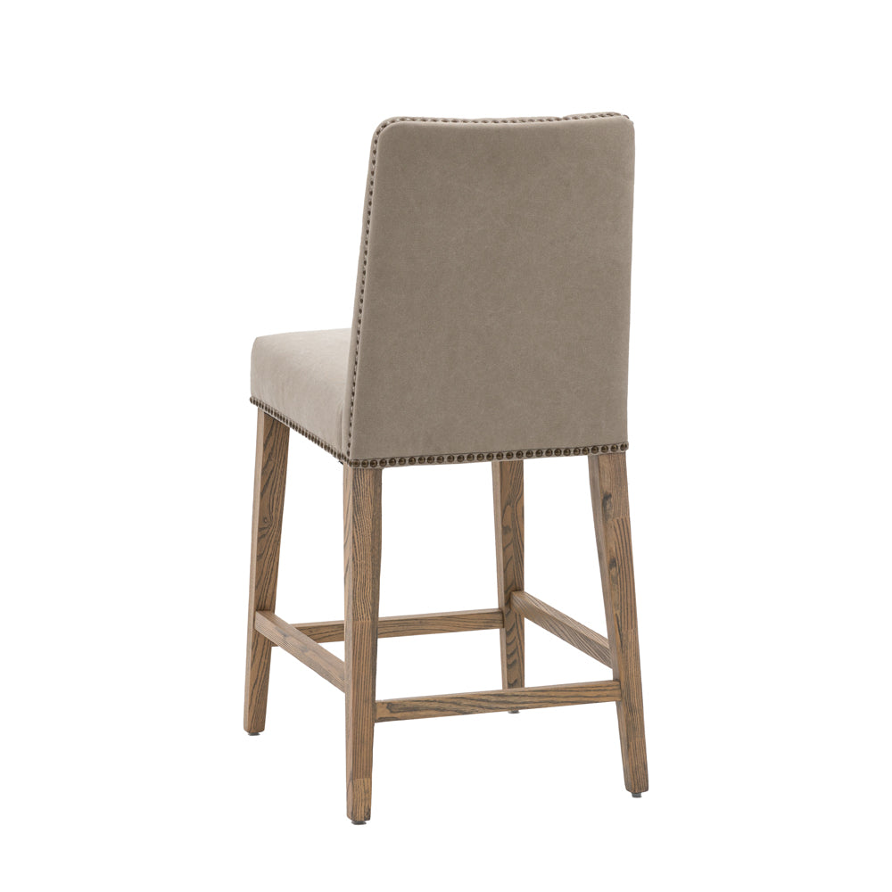 Gallery Interiors Set of 2 Rom Bar Stool in Cement