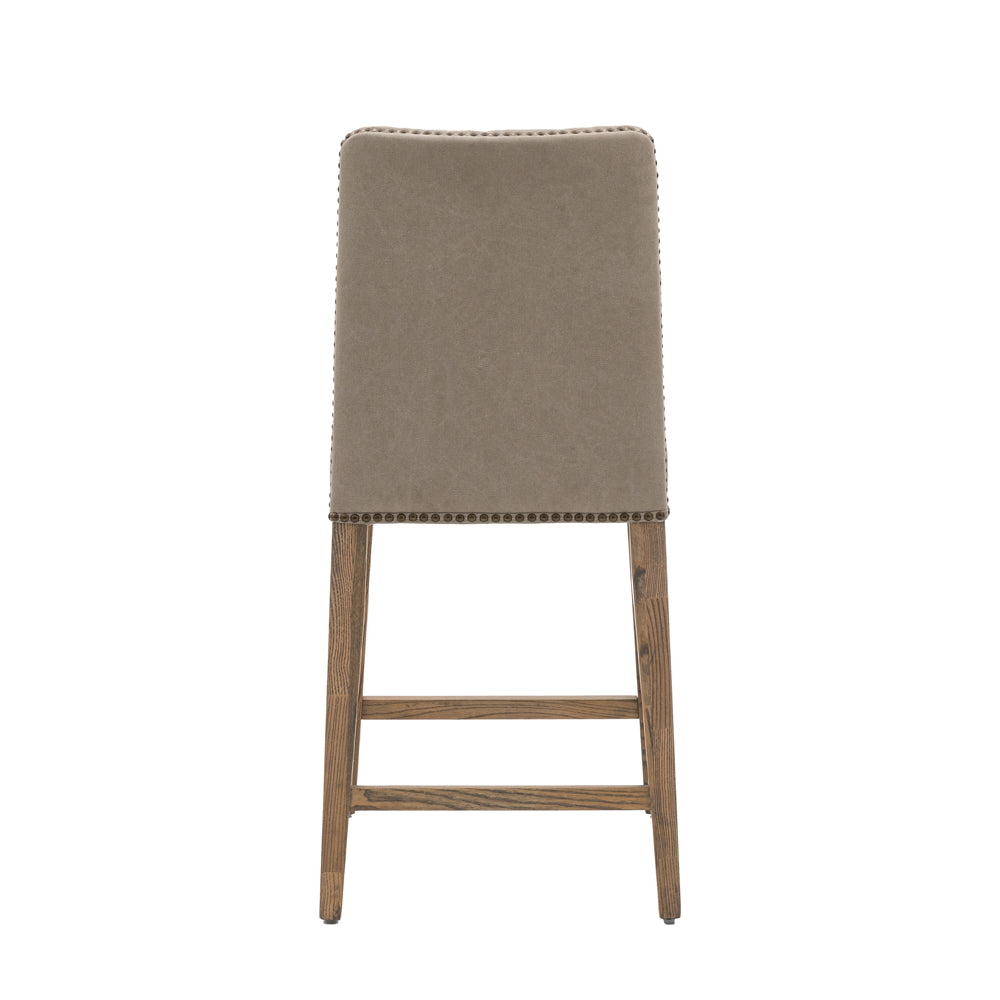 Gallery Interiors Set of 2 Rom Bar Stool in Cement