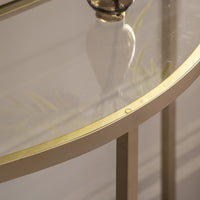 Gallery Interiors Hodson Console Table in Champagne