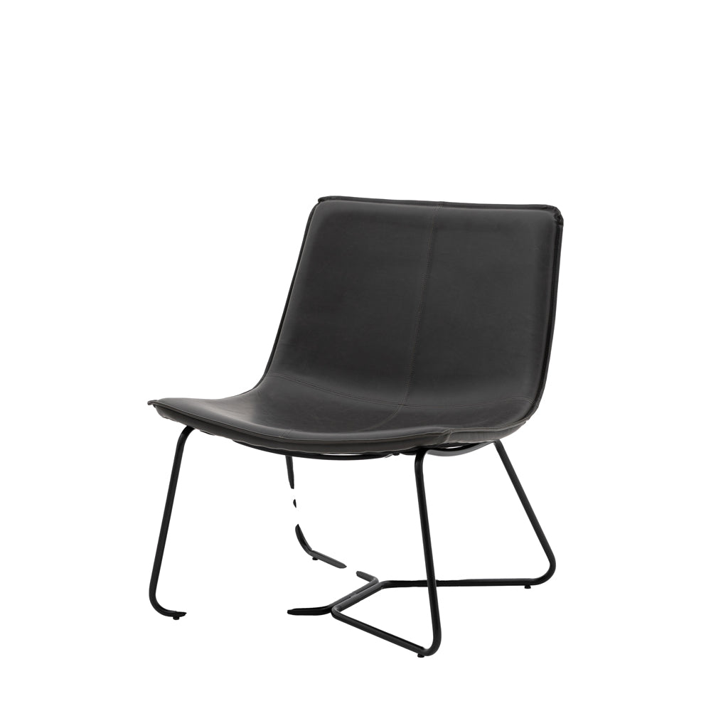 Gallery Interiors Hawkline Lounge Chair in Charcoal