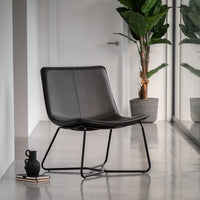 Gallery Interiors Hawkline Lounge Chair in Charcoal