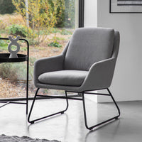 Gallery Interiors Fenton Accent Chair in Light Grey