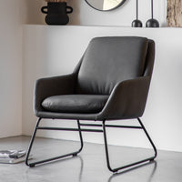 Gallery Interiors Fenton Accent Chair in Charcoal