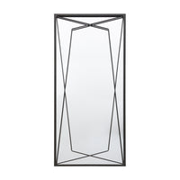 Gallery Interiors Scott Leaner Mirror in Black 160x75cm