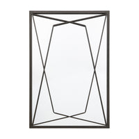 Gallery Interiors Scott Wall Mirror in Black 65x95cm