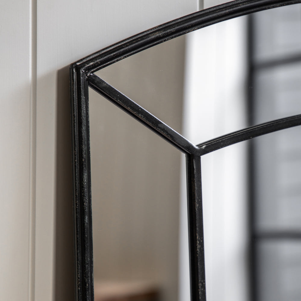 Gallery Interiors Shurrock Wall Mirror in Black 80x150cm