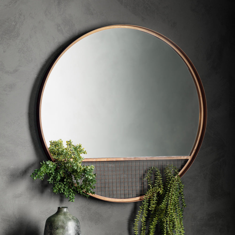 Gallery Interiors Southpaw Wall Mirror in Bronze