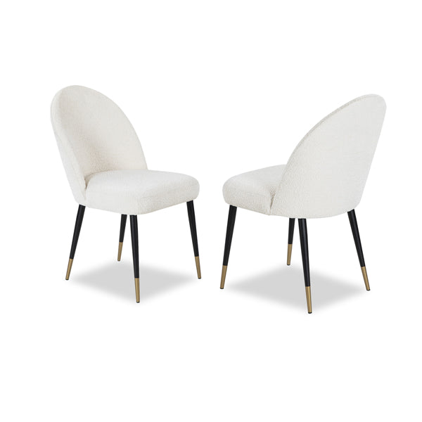 Liang & Eimil Set of 2 Alfa Boucle Sand Dining Chairs