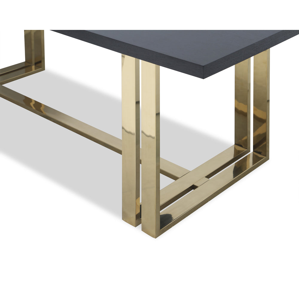 Lennox Rectangular Dining Table - Gold LiangAndEimil 3