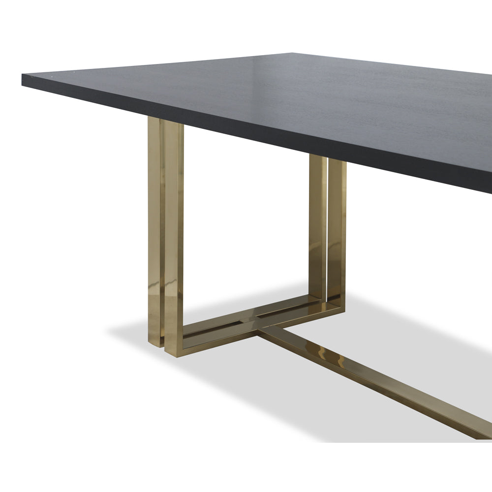 Lennox Rectangular Dining Table - Gold LiangAndEimil 4