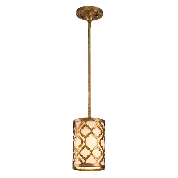 Arabella 1 Light Pendant Light - Distressed Gold Elstead 1