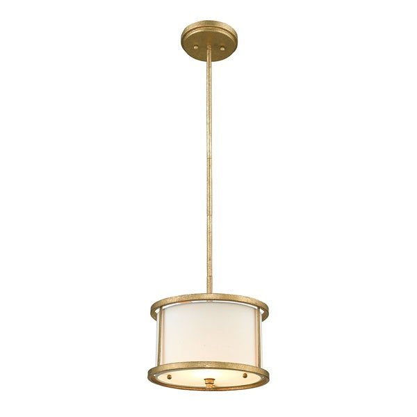 Elstead Lemuria 1 Light Pendant Distressed Gold