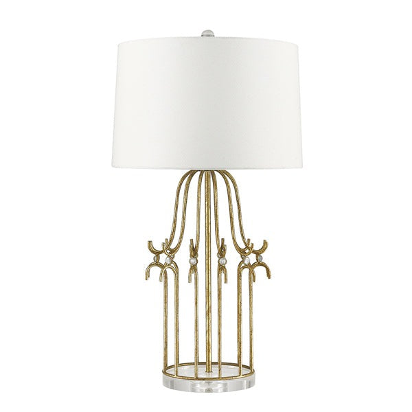 Elstead Stella 1 Light Table Lamp Distressed Gold