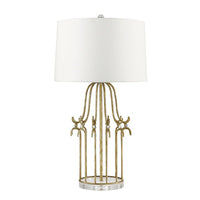 Elstead Stella 1 Light Table Lamp Distressed Gold