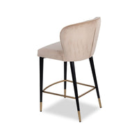 Liang & Eimil Maya Counter Stool - Kaster Mushroom Velvet