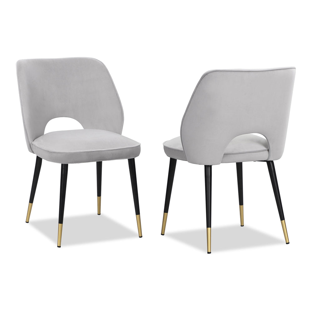 Liang & Eimil Jagger Set Of 2 Dining Chairs Kaster Light Grey