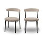 Liang & Eimil Set Of 2 Nook Dining Chairs Boucle Taupe