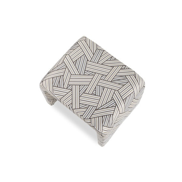 Liang & Eimil Mahak Low Stool - Geo Beige Fabric