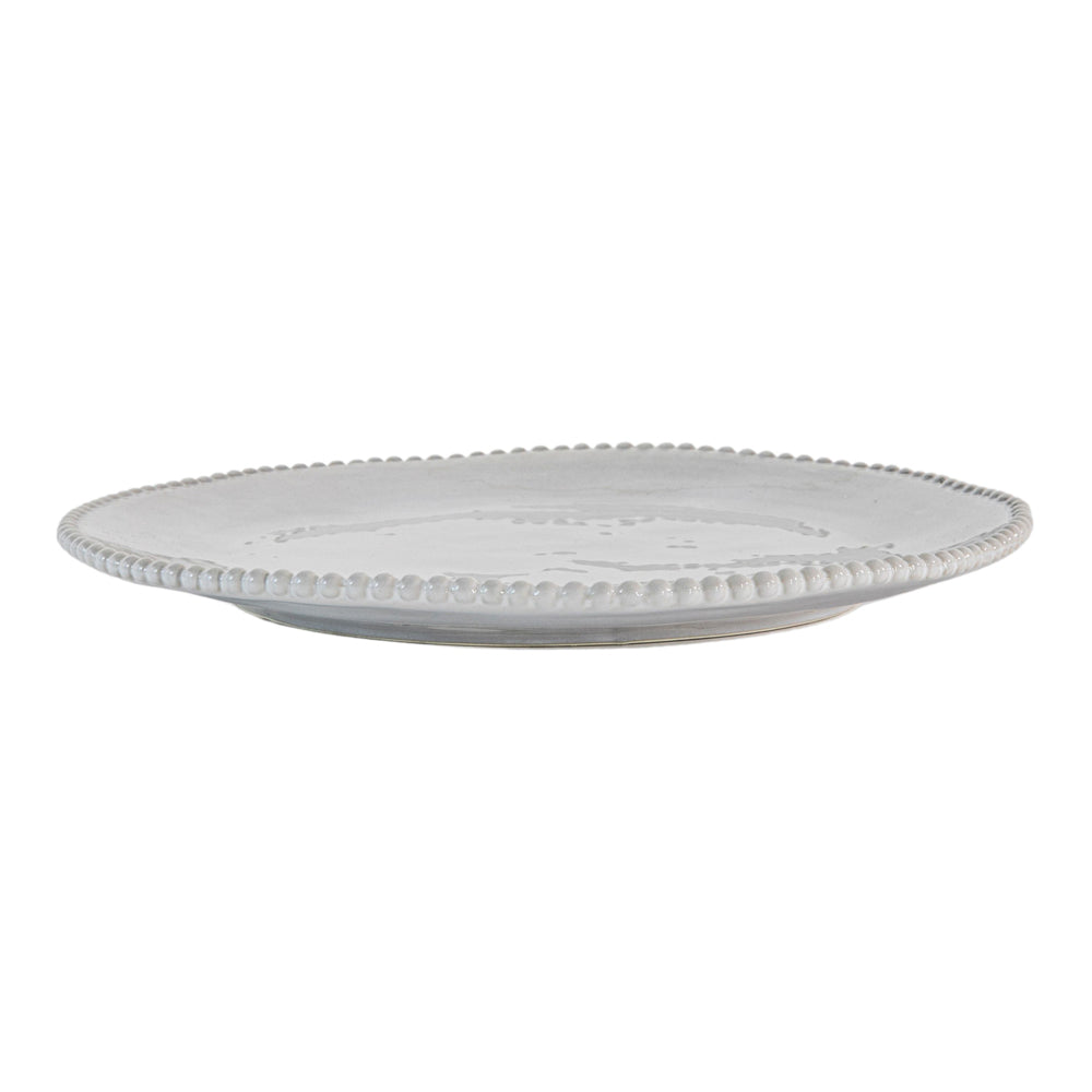 GalleryDirect Alon Set of 4 Organic Beaded Dinner Plates - Natural