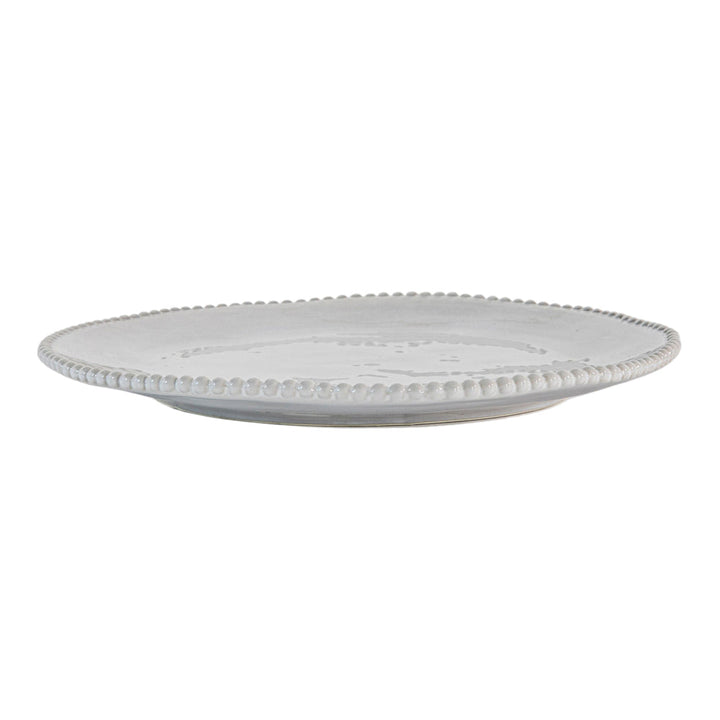 GalleryDirect Alon Set of 4 Organic Beaded Dinner Plates - Natural