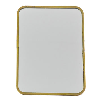 Gallery Interiors Aurora Rectangle Dressing Table Mirror with Stand Antique Brass