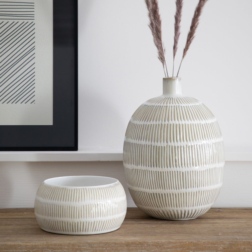 Azealia Vase - Natural & White GalleryDirect 2