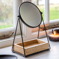 Gallery Interiors Doubek Vanity Mirror with Tray in Black